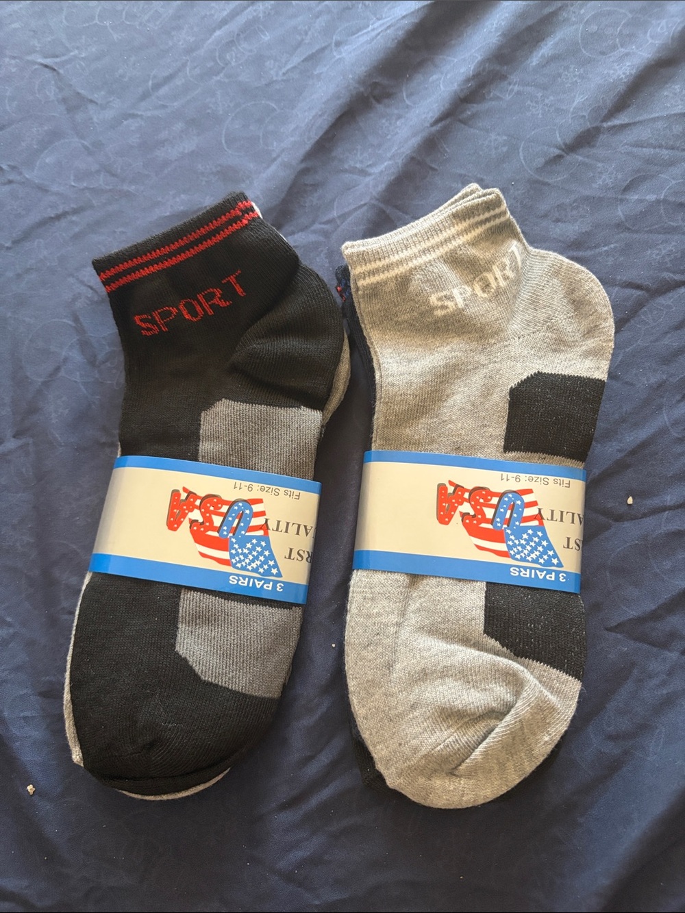 SPORT Low-Cut Athletic Socks Pack — Black & Gray